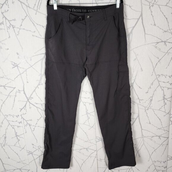 Prana Charcoal Gray Stretch Water Repellant UPF 50+ Zion Hiking Pants - Picture 1 of 10